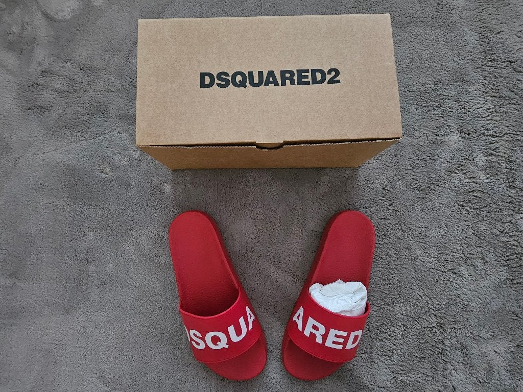 Dsquared slippers rood maat 42, Slippers, Overige kleuren, Dsquared2, Verzenden