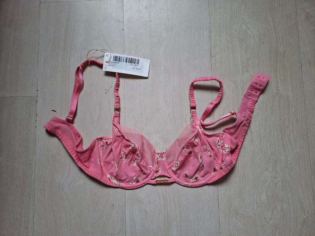 Nieuw roze Ghost BH met bloemenprint, 80B, Ghost, Ophalen of Verzenden, Roze, BH