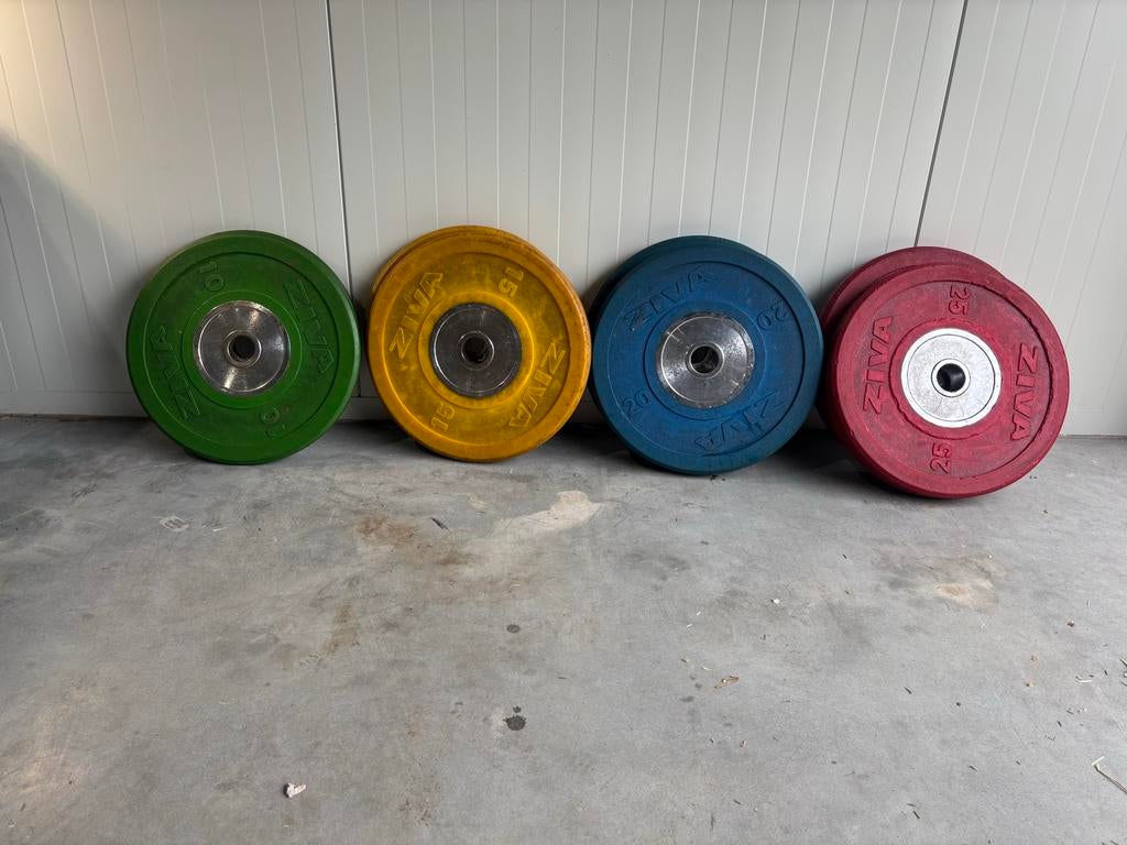 140 kg Ziva Competition Bumperplates - Krachtsport, Halterschijven, Ziva, Armen, Ziva