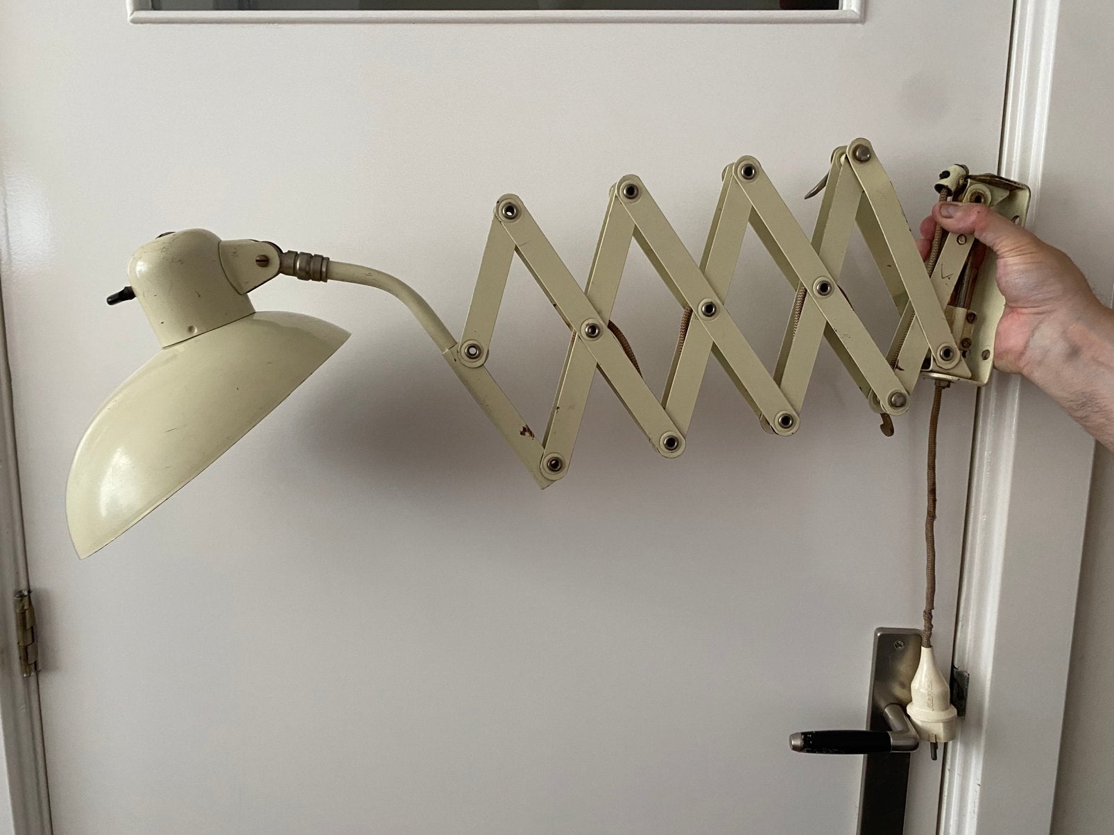 SIS schaarlamp lamp model 110 Karl lang Schweinfurt Duitslan, Ophalen of Verzenden, Gebruikt, Metaal, Overige merken
