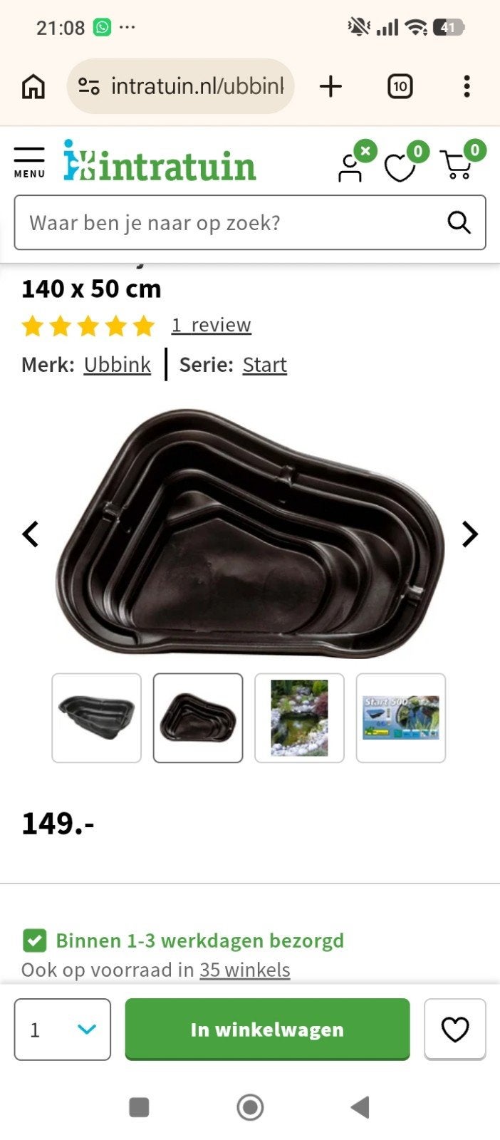 vijver bak hele grote niet deze van deze foto, Ophalen