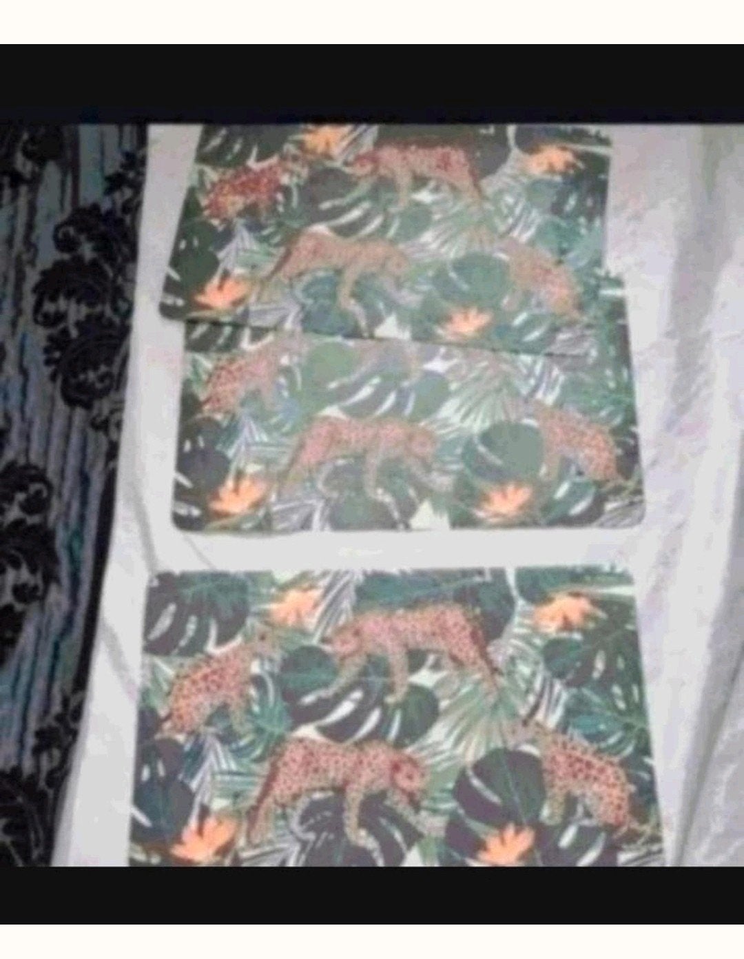 3x Placemat Dieren KAYDEN - Tijger - Kunststof - 28 x 43 cm, Ophalen of Verzenden