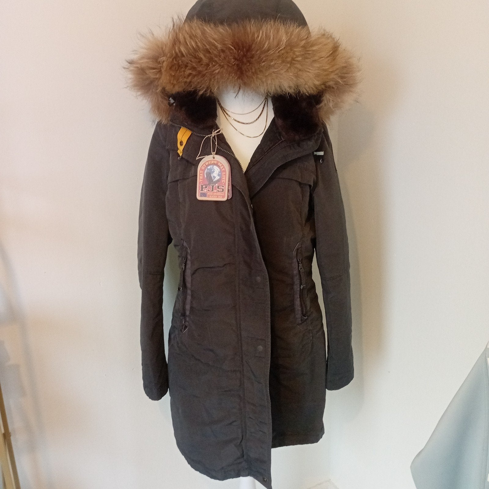 Parajumpers Masterpiece Series Dames Winterjas / Parka (XXL, Maat 42/44 (L), Zo goed als nieuw, Grijs, Parajumpers