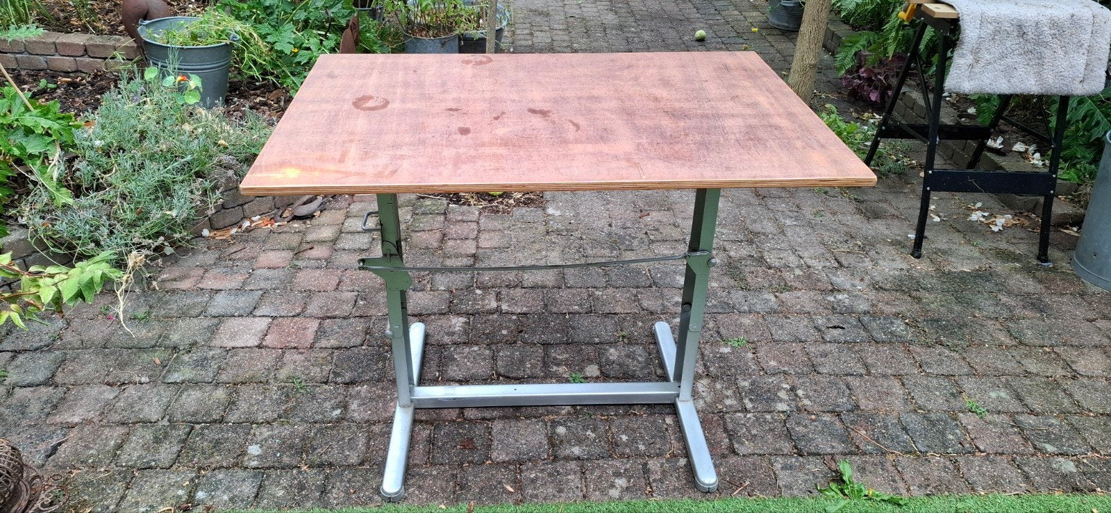 lift tafelpoot met blad voor camper of caravan, Ophalen, Gebruikt, Campingtafel