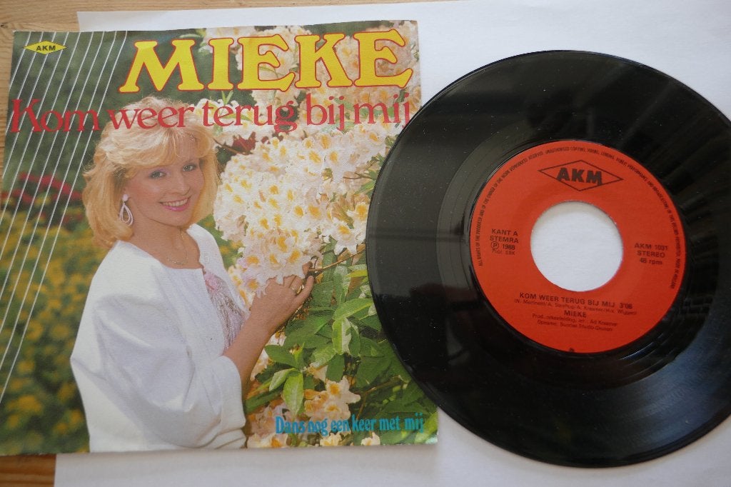 Single: Mieke – Kom Weer Terug Bij Mij, Gebruikt, 7 inch, Ophalen of Verzenden, Levenslied of Smartlap
