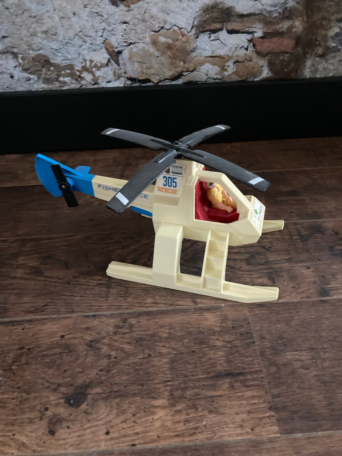 Vintage Fisher-Price Helikopter met Piloot, Ophalen of Verzenden, Gebruikt