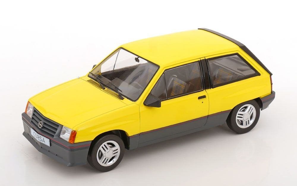 Opel Corsa A SR geel 1983 mcg 1:18, Hobby en Vrije tijd, Ophalen, Nieuw, Auto, Overige merken