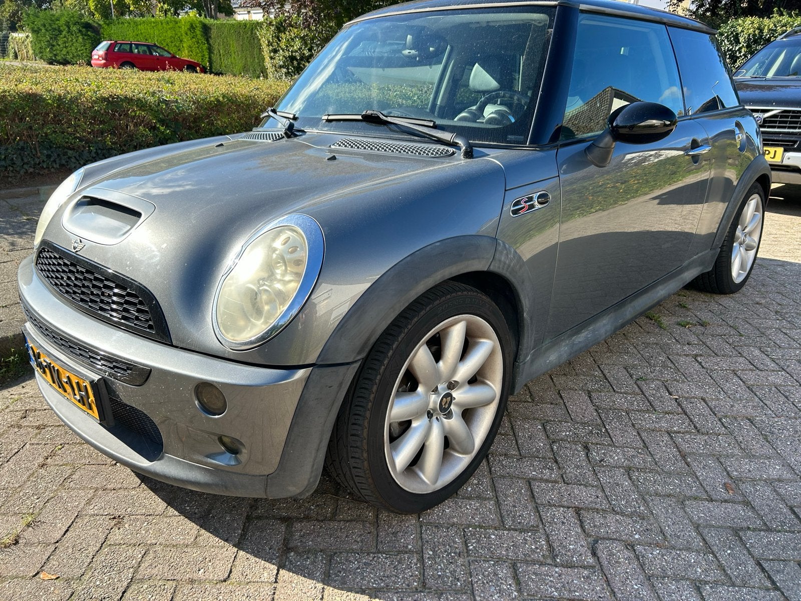 Mini 1.6 16V Cooper S 2005 Grijs, Auto's, Voorwielaandrijving, Zwart, 4 cilinders, 4 stoelen