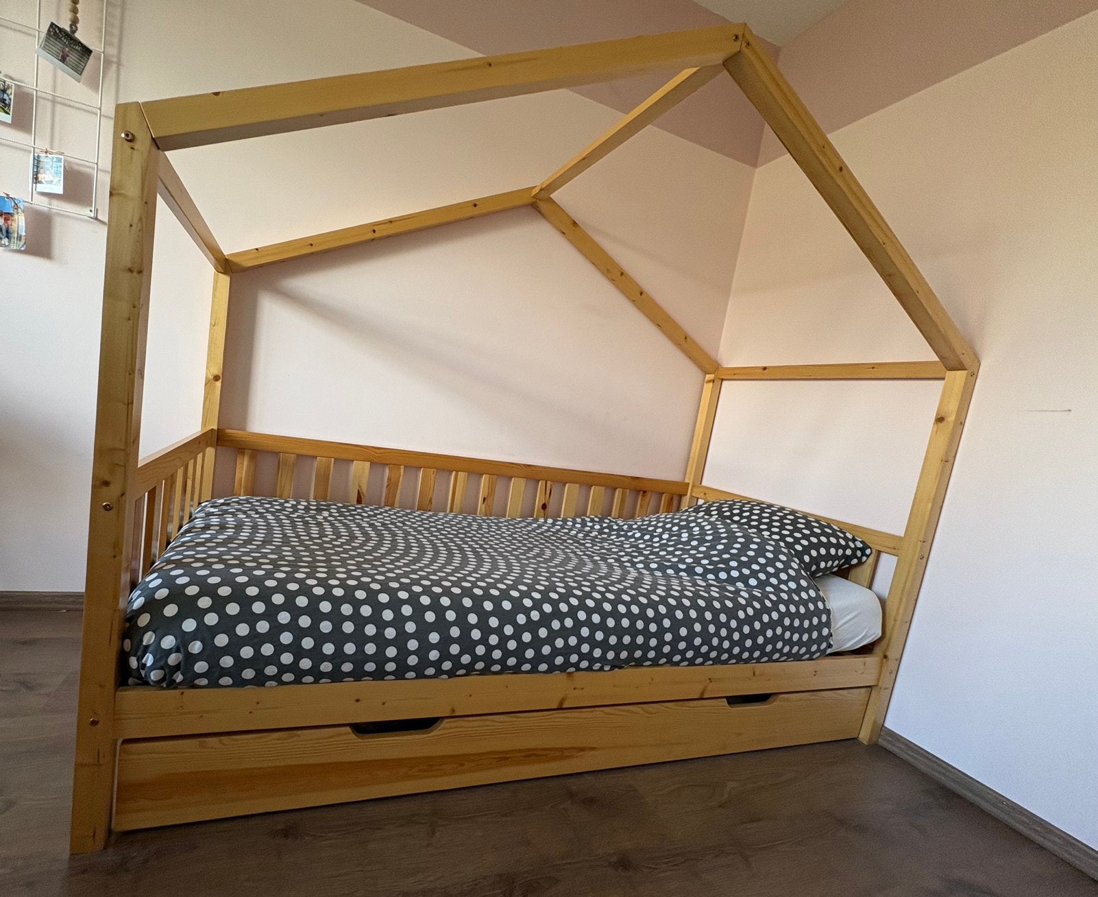Kinderbed met bedlade en lattenbodem, Ophalen, Zo goed als nieuw, Hoogslaper