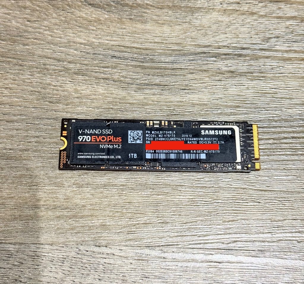 Samsung 970 EVO Plus 1TB M.2 NVMe, Computers en Software, Intern, SSD, Ophalen of Verzenden, Zo goed als nieuw