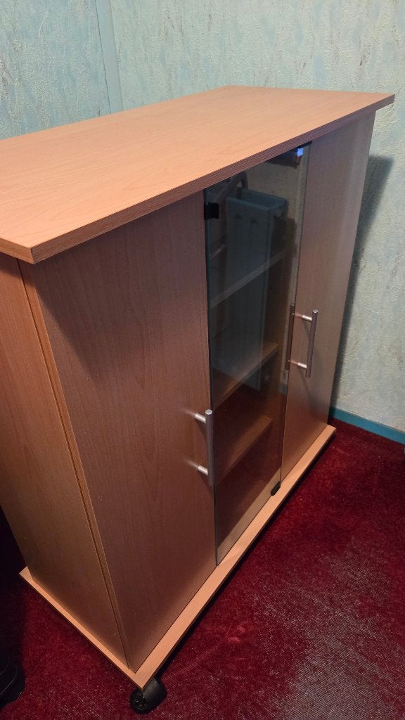 Dvd kast, Ophalen, Met deur(en), 100 tot 150 cm, Zo goed als nieuw