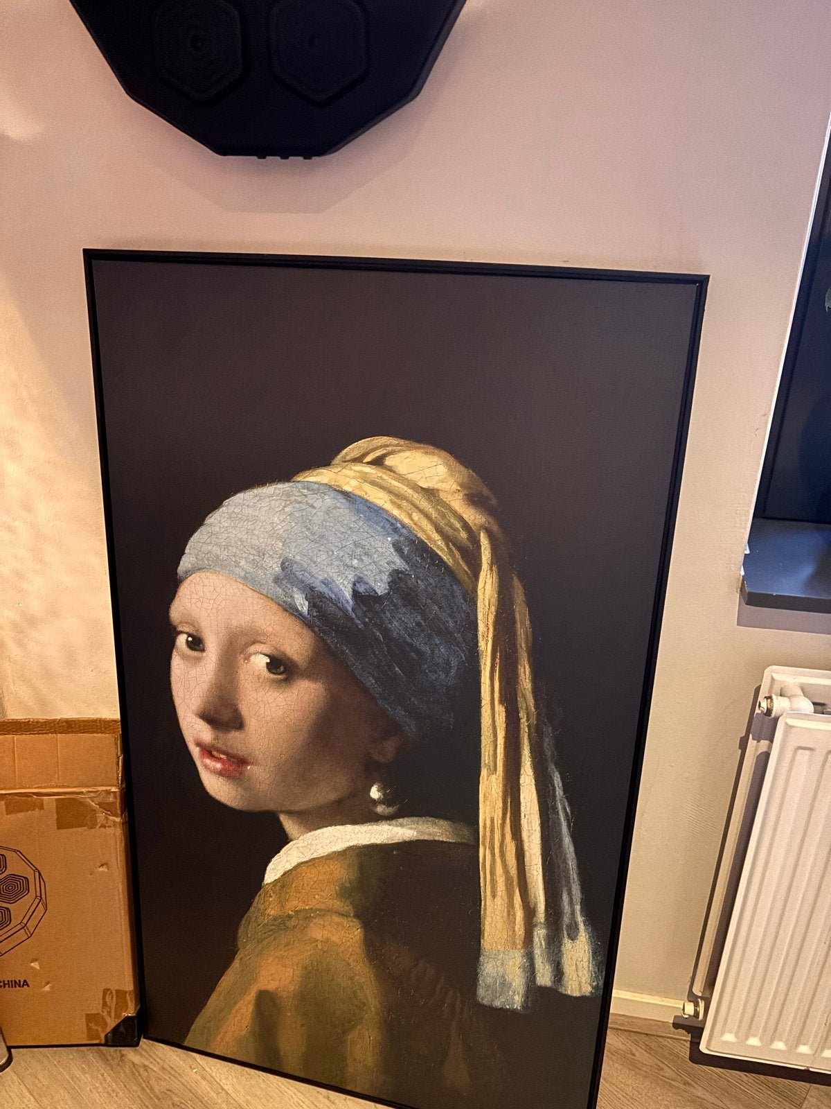 Groot schilderij 'Meisje met de parel' - Johannes Vermeer, Ophalen, Doek, Portret of Personen, Klassiek