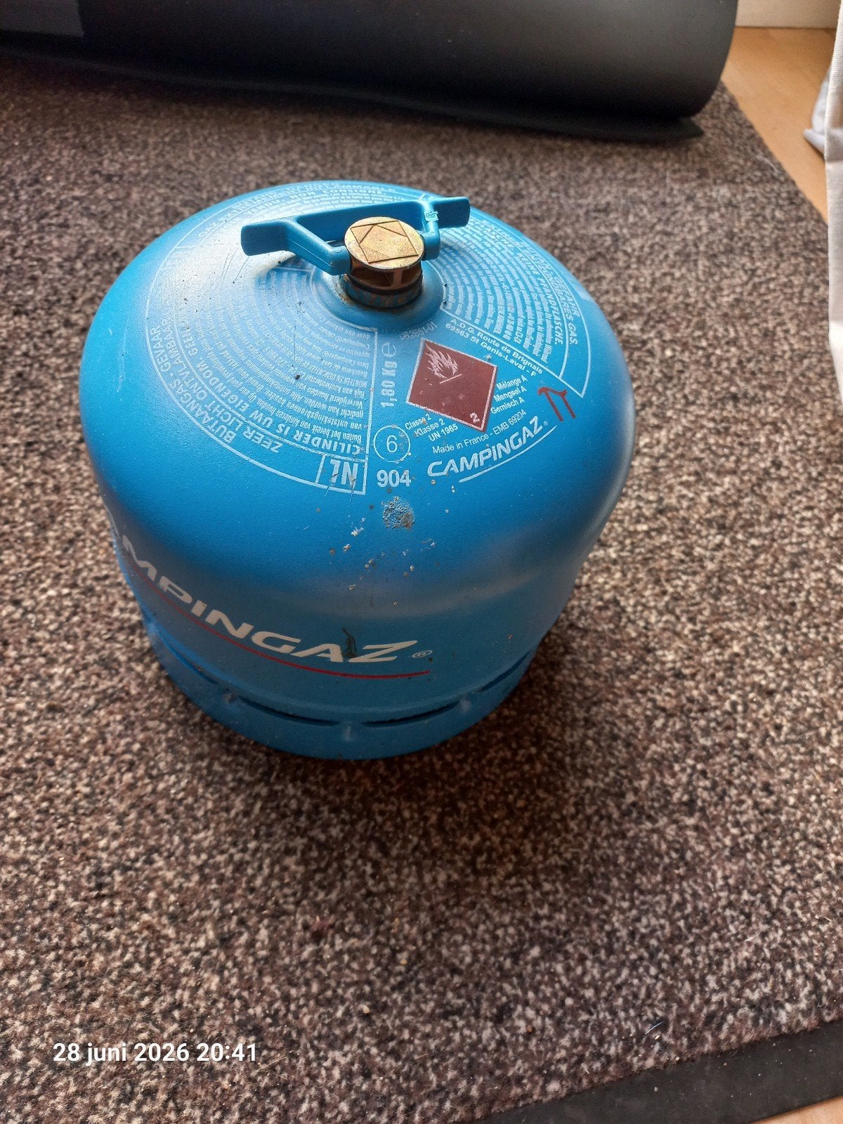 Campingaz gasfles 904, Ophalen, Gebruikt