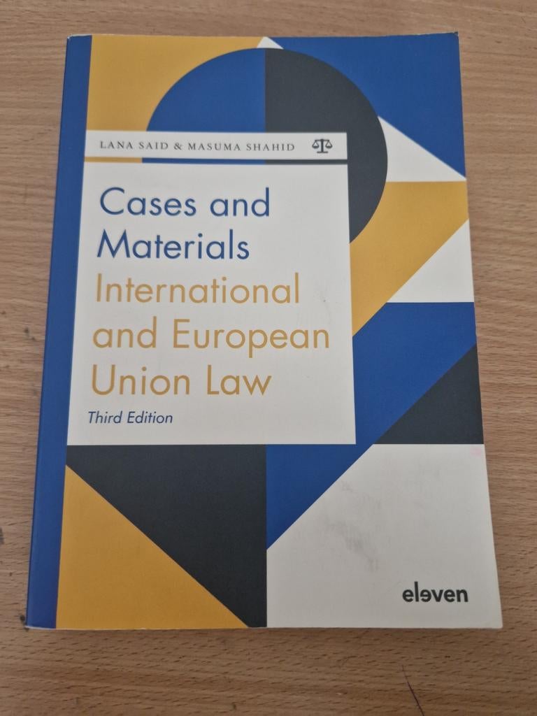 Cases and materials | International and European Union Law, Boeken, Studieboeken en Cursussen, Ophalen of Verzenden, Alpha, Zo goed als nieuw