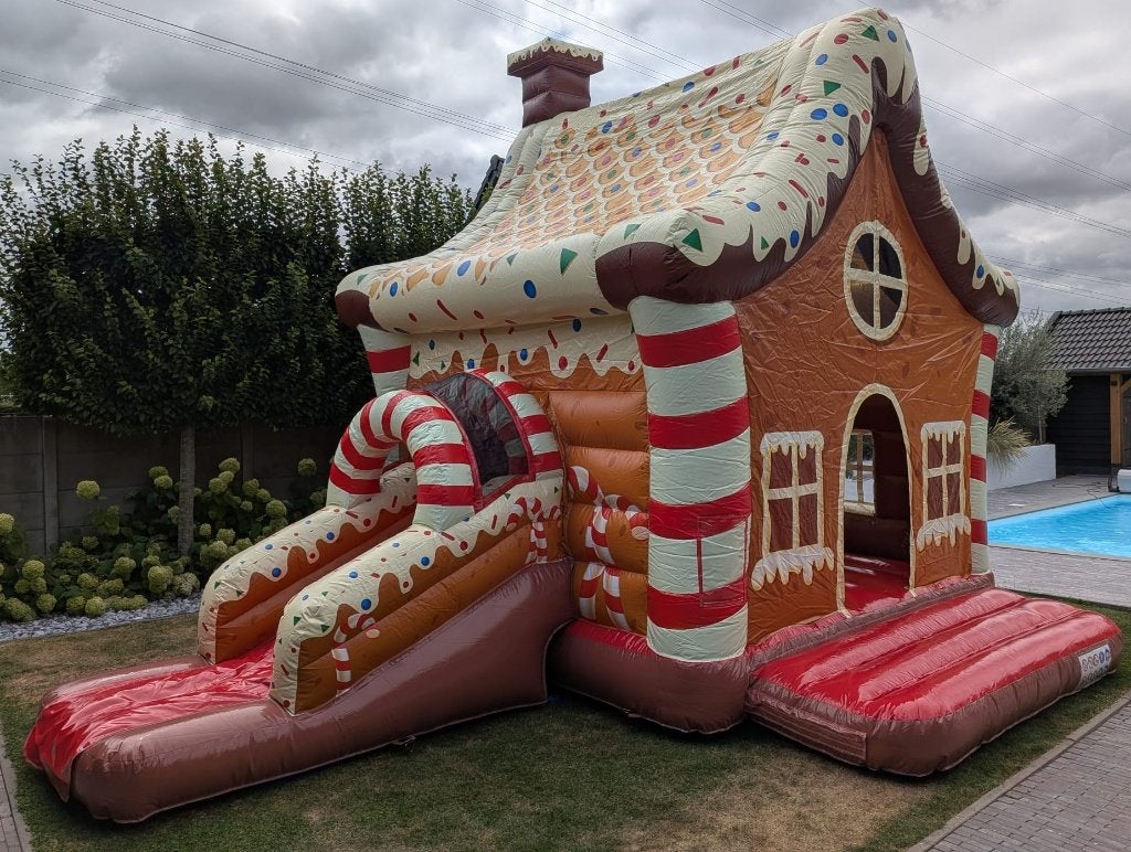Multifun Gingerbread House Springkussen Huren |Winterthema|, Ophalen of Verzenden, Nieuw