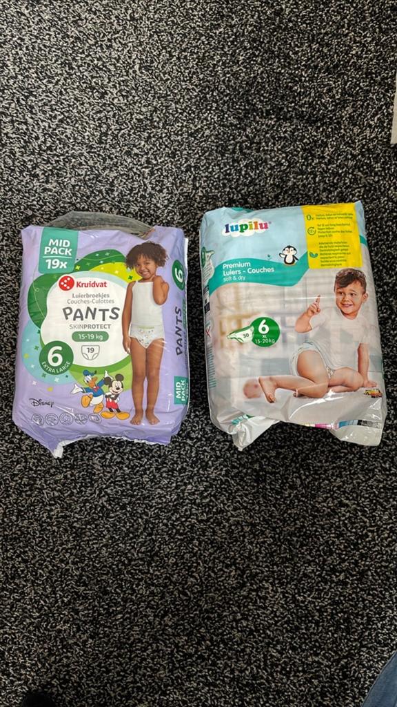 Luiers maat 6: Kruidvat Pants en Lupilu Premium, Ophalen, Nieuw