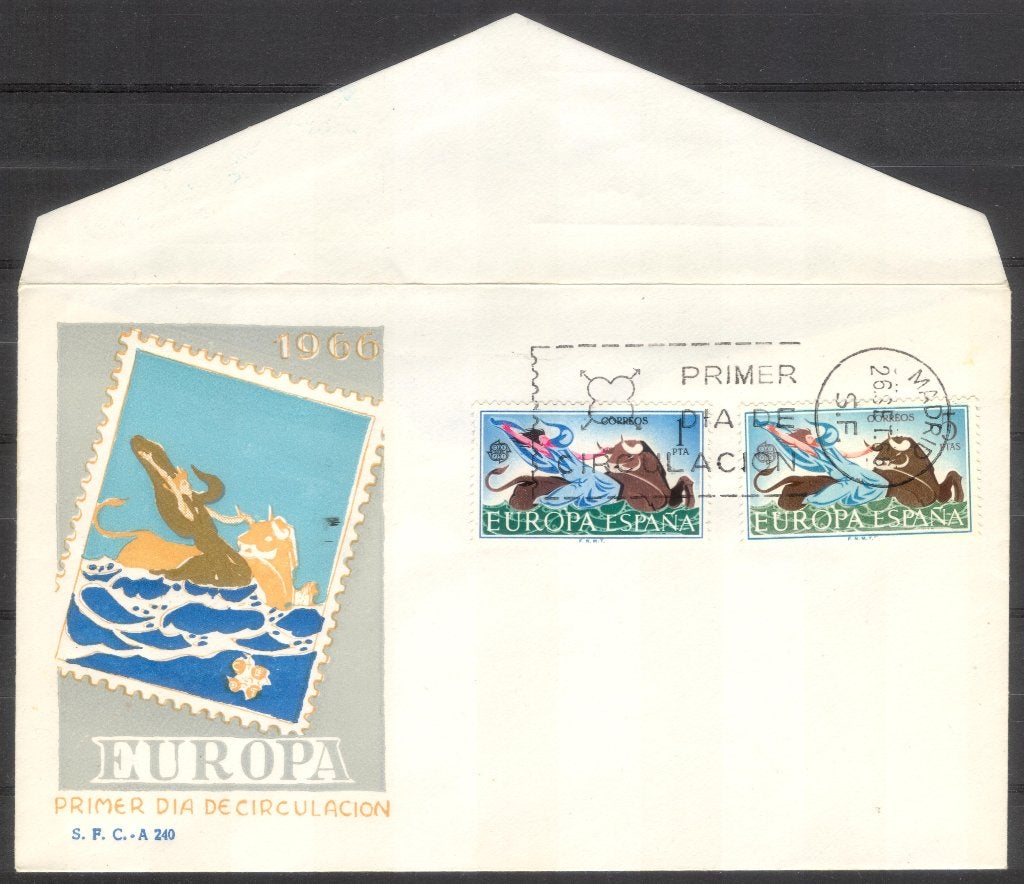 Spanje - Europa 1966, Verzenden, Envelop