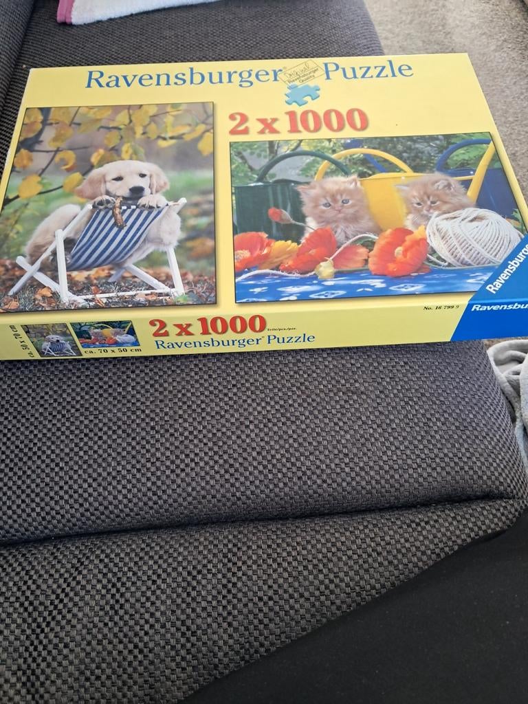 Puzzel 2 x 1000 stukjes een keer gebruikt splinternieuw, Hobby en Vrije tijd, Denksport en Puzzels, Ophalen of Verzenden, 500 t/m 1500 stukjes