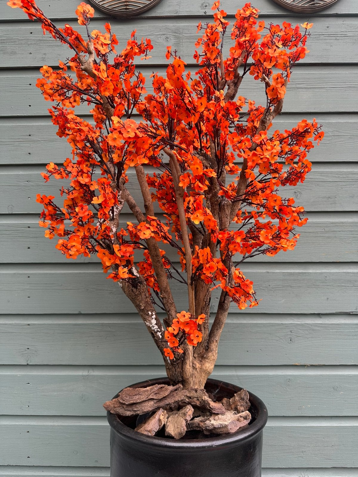 Handmade bloesemboom oranje, Binnen, Handgemaakt, 100 cm, Nieuw