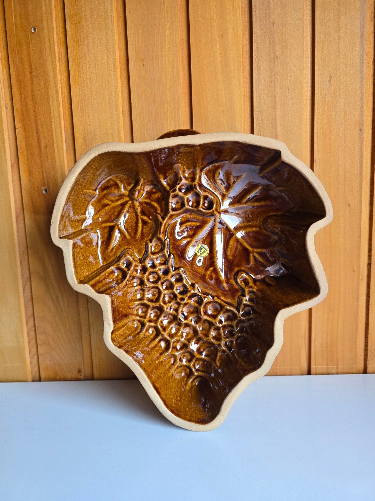 Vintage keramische bakvorm – Druivenmotief, Ophalen of Verzenden