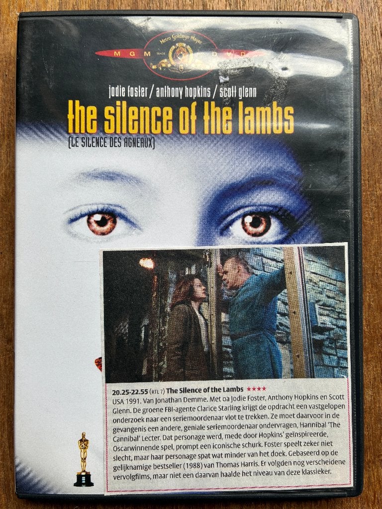 the Silence of the Lambs DVD (Thriller), Psychologische thriller, Engels, Vanaf 16 jaar, Nederlands