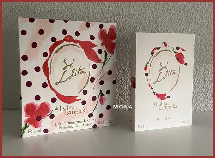 Si Lolita set edt + bodylotion parfum sample proefje tester, Verzamelen, Parfumverzamelingen, Nieuw, Proef of Tester, Gevuld, Verzenden