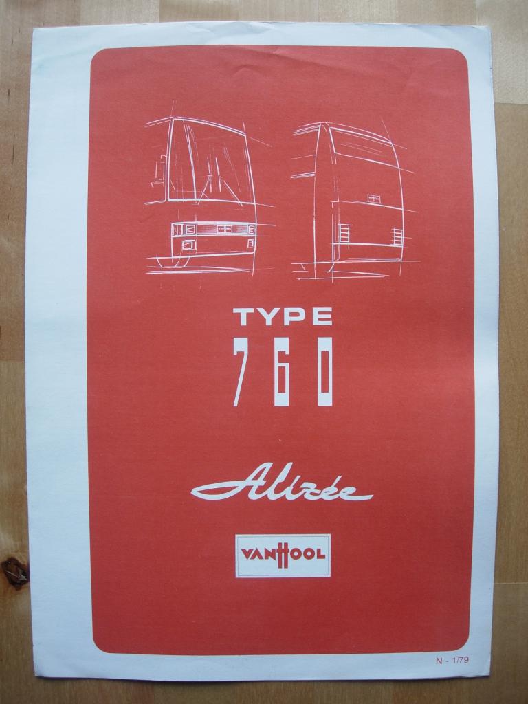 Van Hool 760 Alizee Technische Specificatie Brochure 1979, Verzenden, Van Hool, Zo goed als nieuw, Overige merken