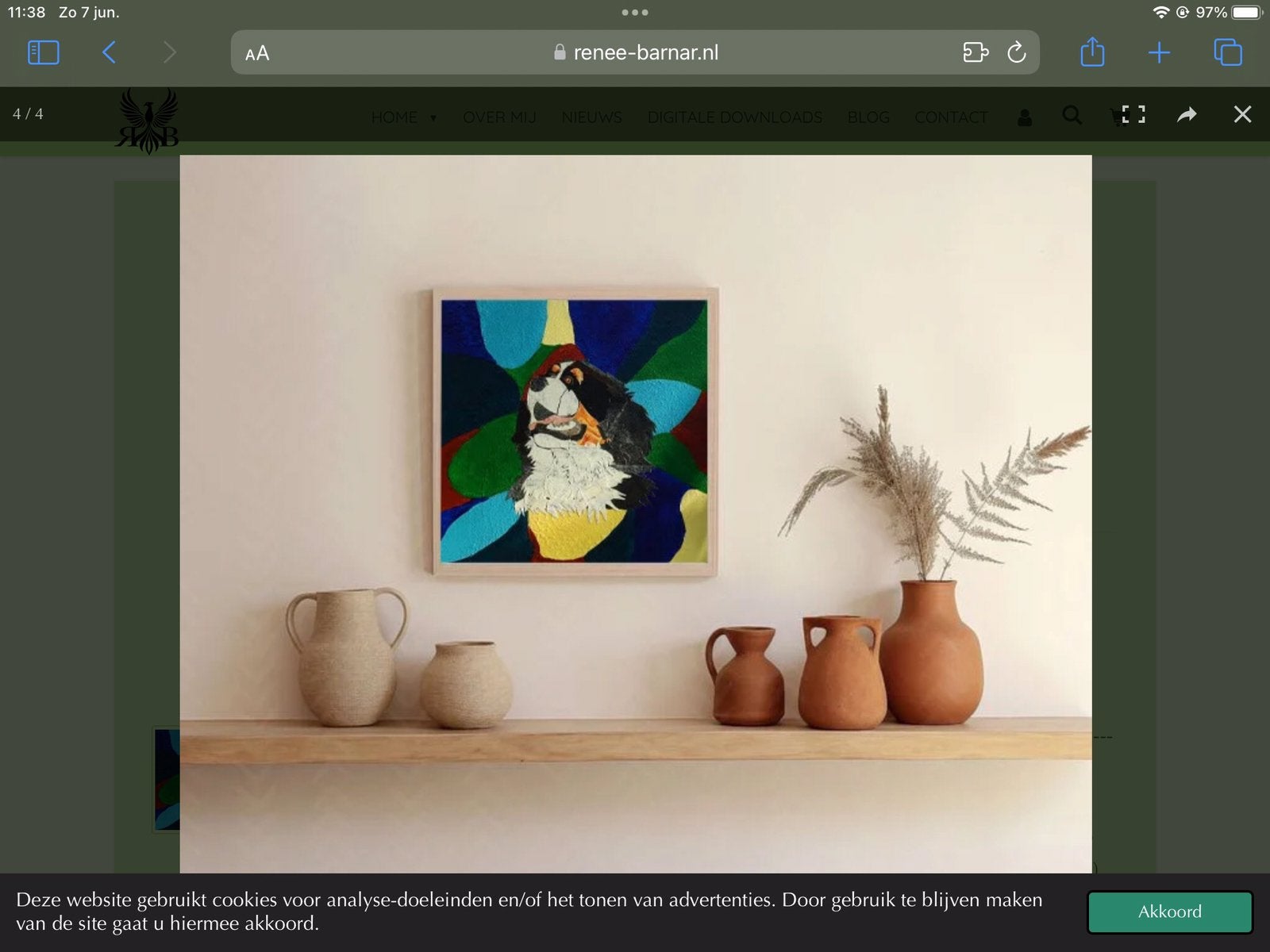 Berner Sennen mozaiekschilderij, Ophalen of Verzenden, Nieuw
