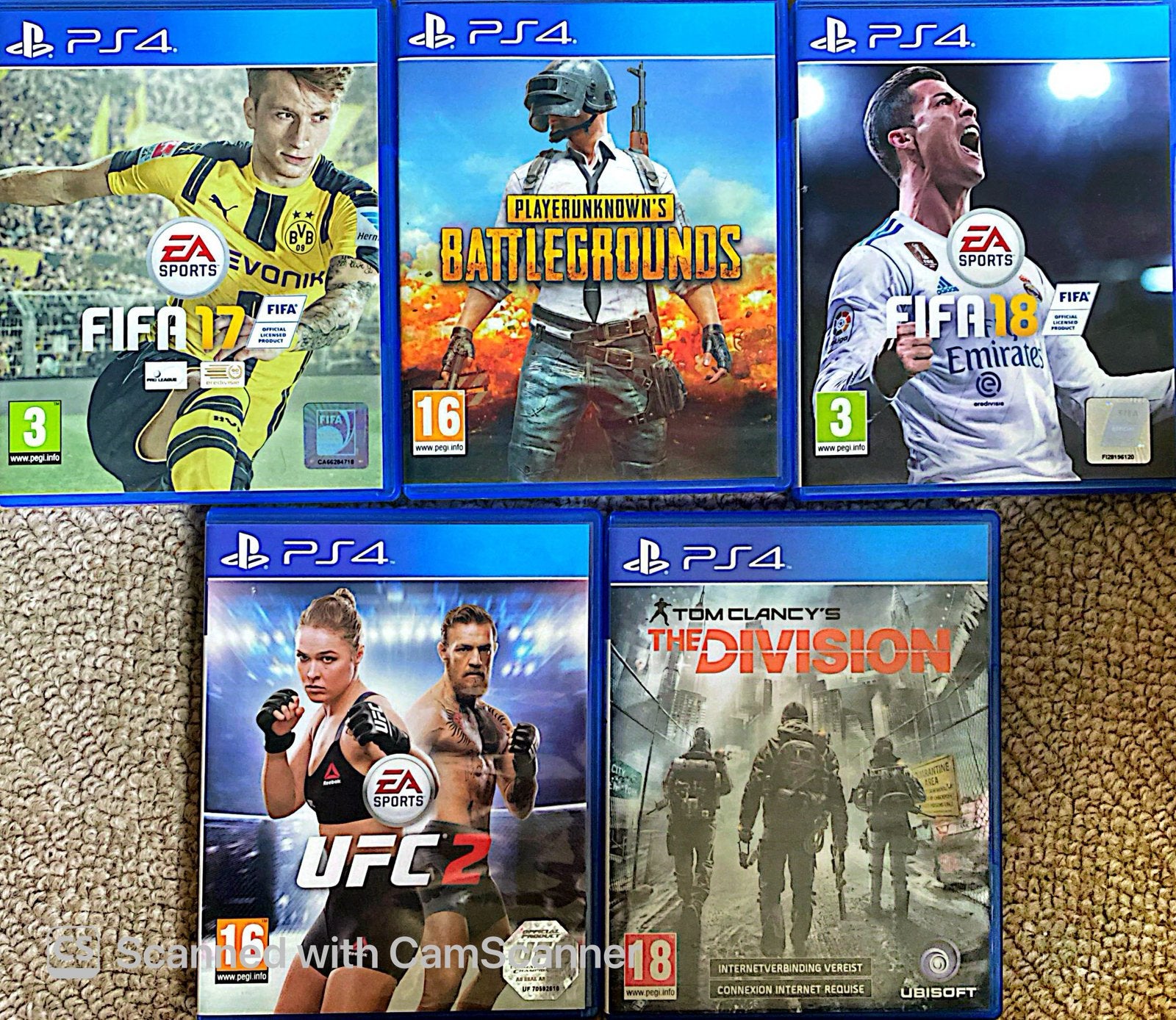 5 Playstation4 games (zo goed als nieuw), Spelcomputers en Games, Games | Sony PlayStation Vita, Online, Vechten, 2 spelers, Ophalen of Verzenden