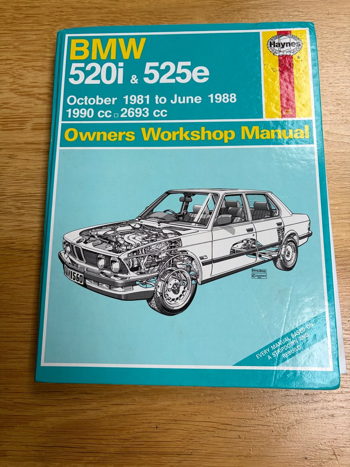 Haynes Werkplaatshandboek BMW 520i & 525e (1981-1988), Ophalen of Verzenden, Gelezen, BMW