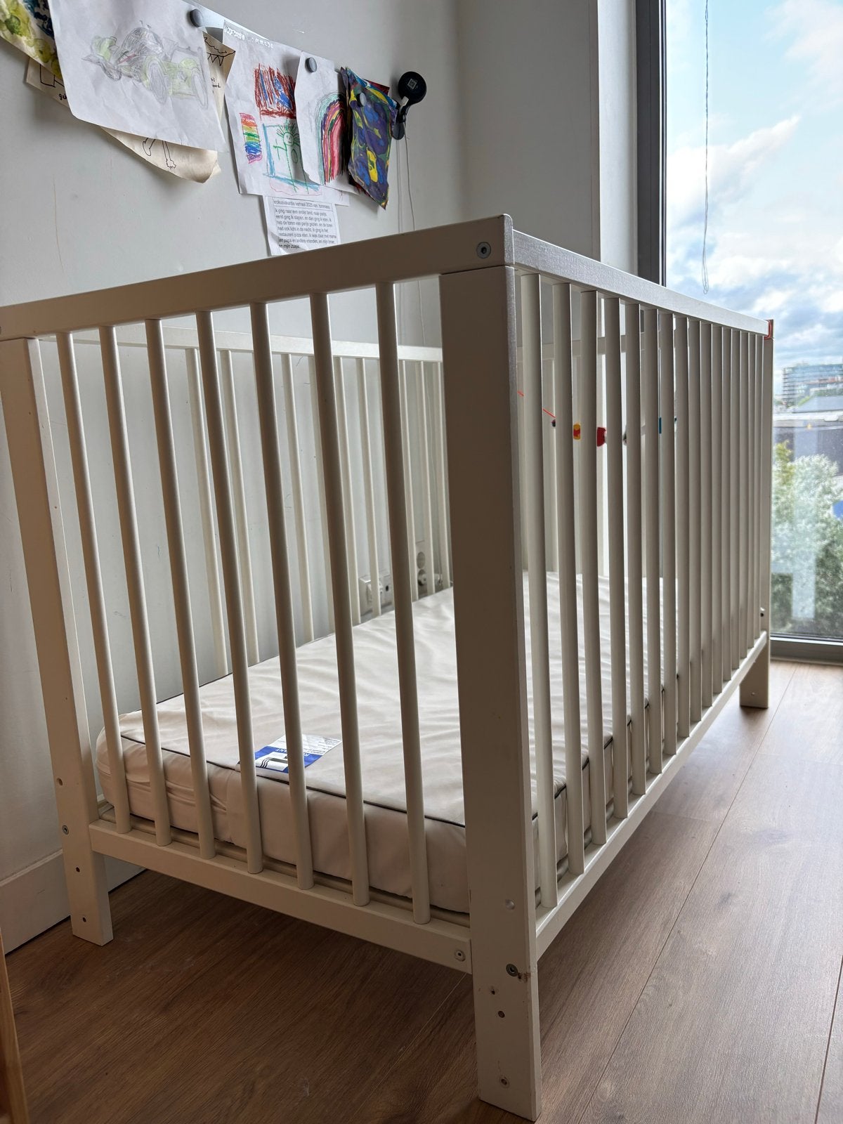 Ikea Gulliver ledikant 60x120 met matras, gebruikt, Ophalen, Gebruikt, Minder dan 140 cm, Matras