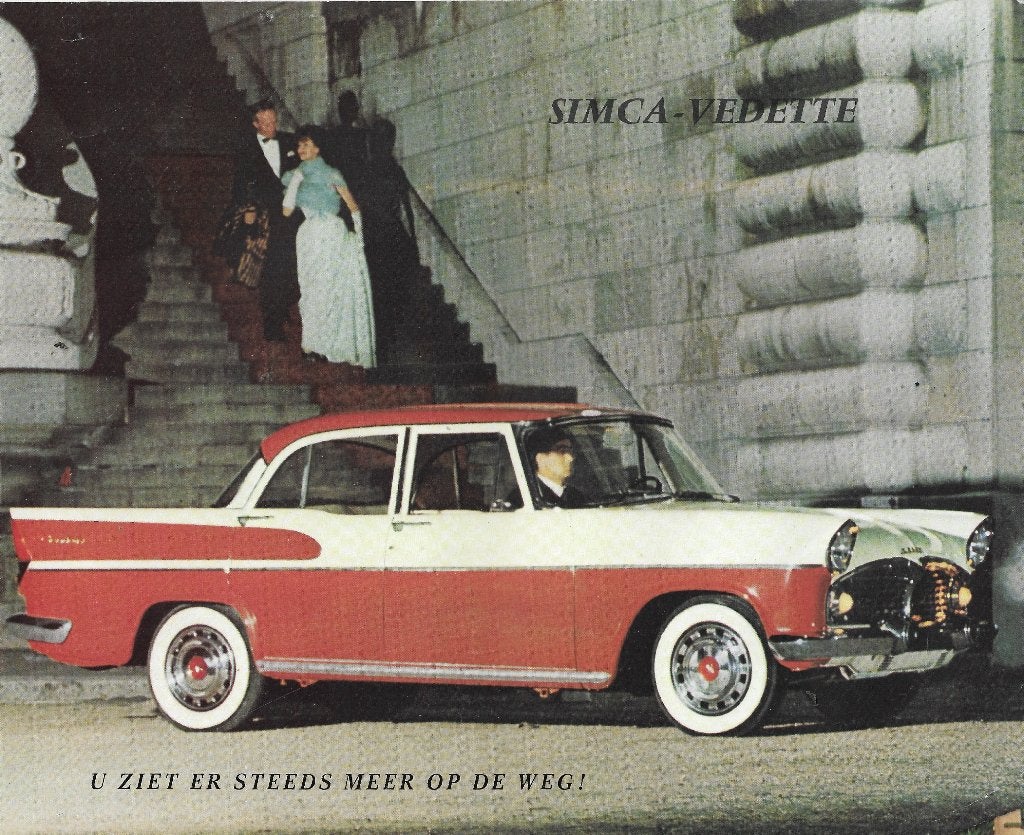 Brochure SIMCA Vedette, ca. 1959 (NL)., Nieuw, Overige merken, Simca, Ophalen of Verzenden