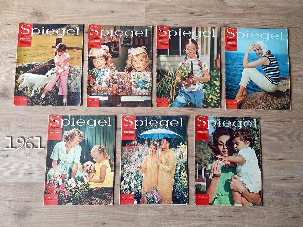 De Spiegel, weekblad, 1961, 7 nummers., Verzenden, Gelezen, Overige typen