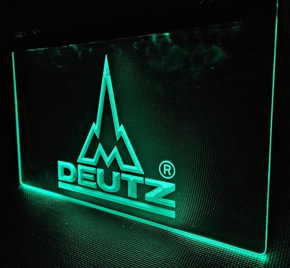 Deutz tractor logo groen led reclame ledlamp wanddeco lamp, Ophalen of Verzenden, Nieuw, Auto's