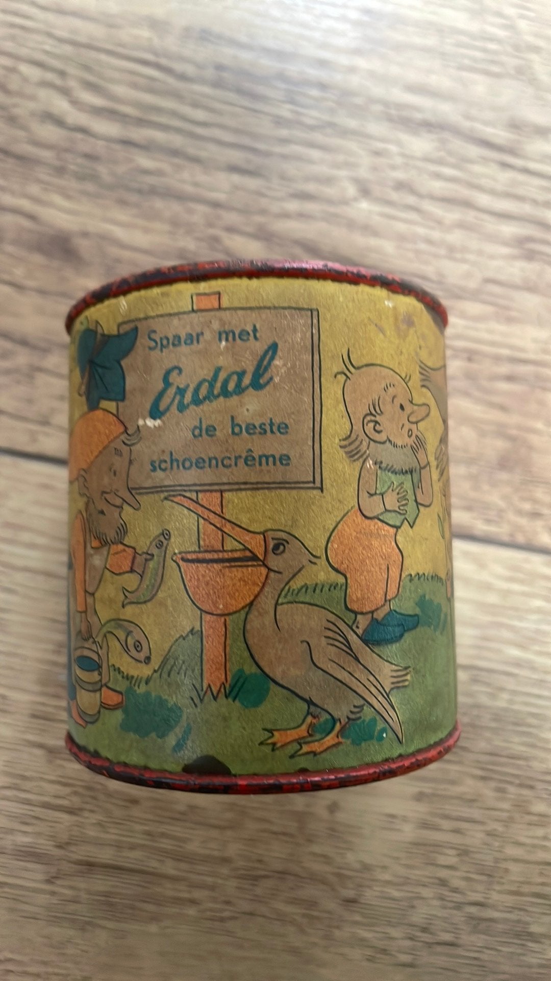 Erdal blikken spaarpotje, Ophalen of Verzenden, Zo goed als nieuw, Overige