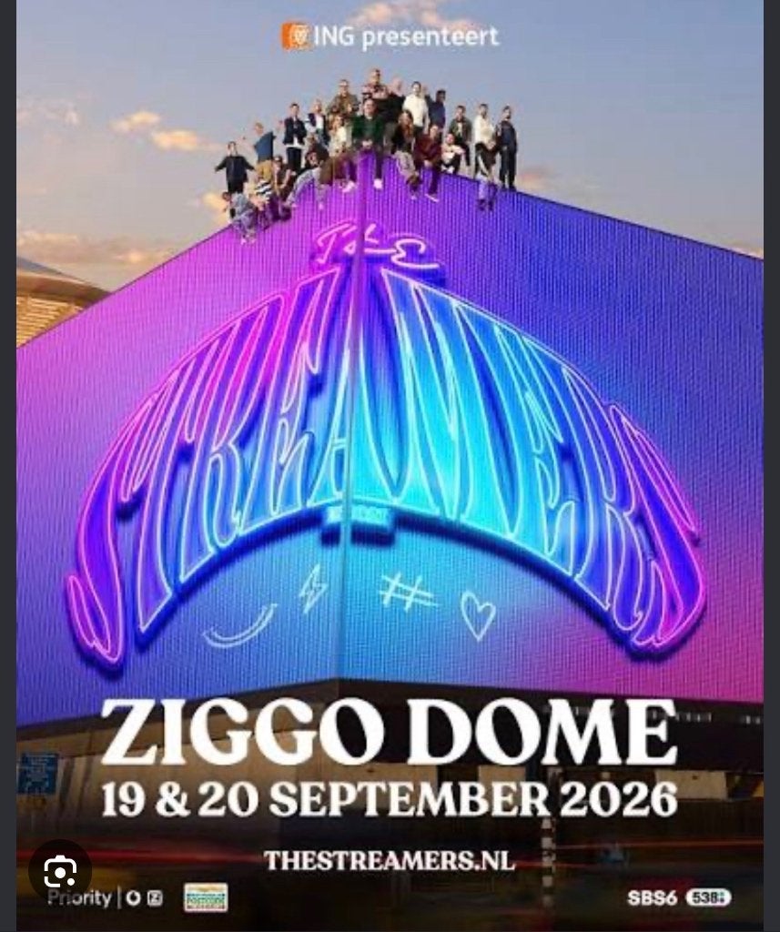 The Streamers Tickets – 2026 – Ziggo Dome Amsterdam, Tickets en Kaartjes, Eén persoon, September