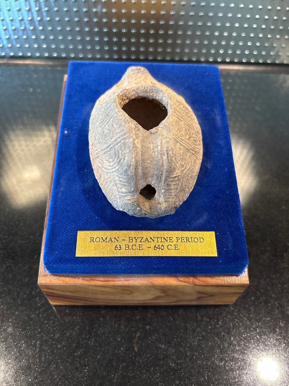 Antieke Romeins-Byzantijnse olielamp (63 v.Chr. - 640 n.Chr., Ophalen of Verzenden