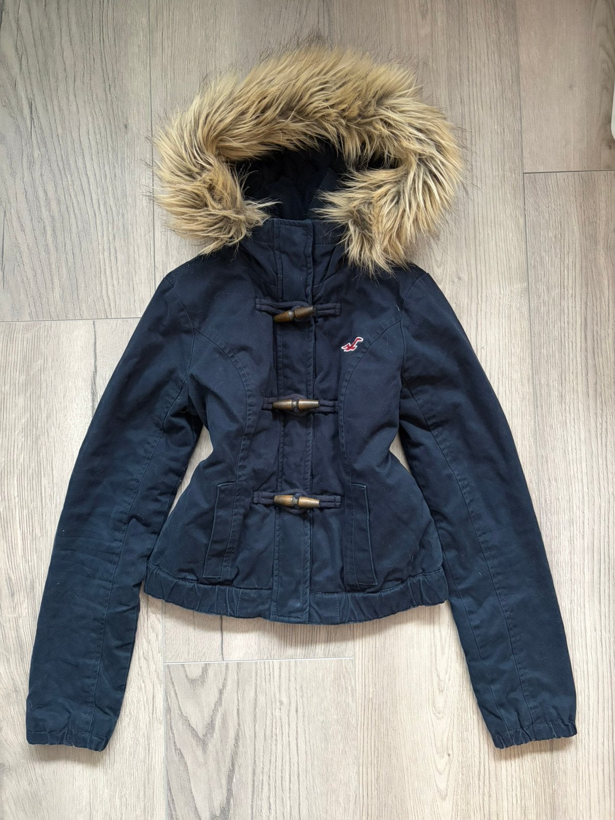 Hollister vintage Y2K duffle winterjas, Ophalen of Verzenden, Zo goed als nieuw, Maat 36 (S), Blauw