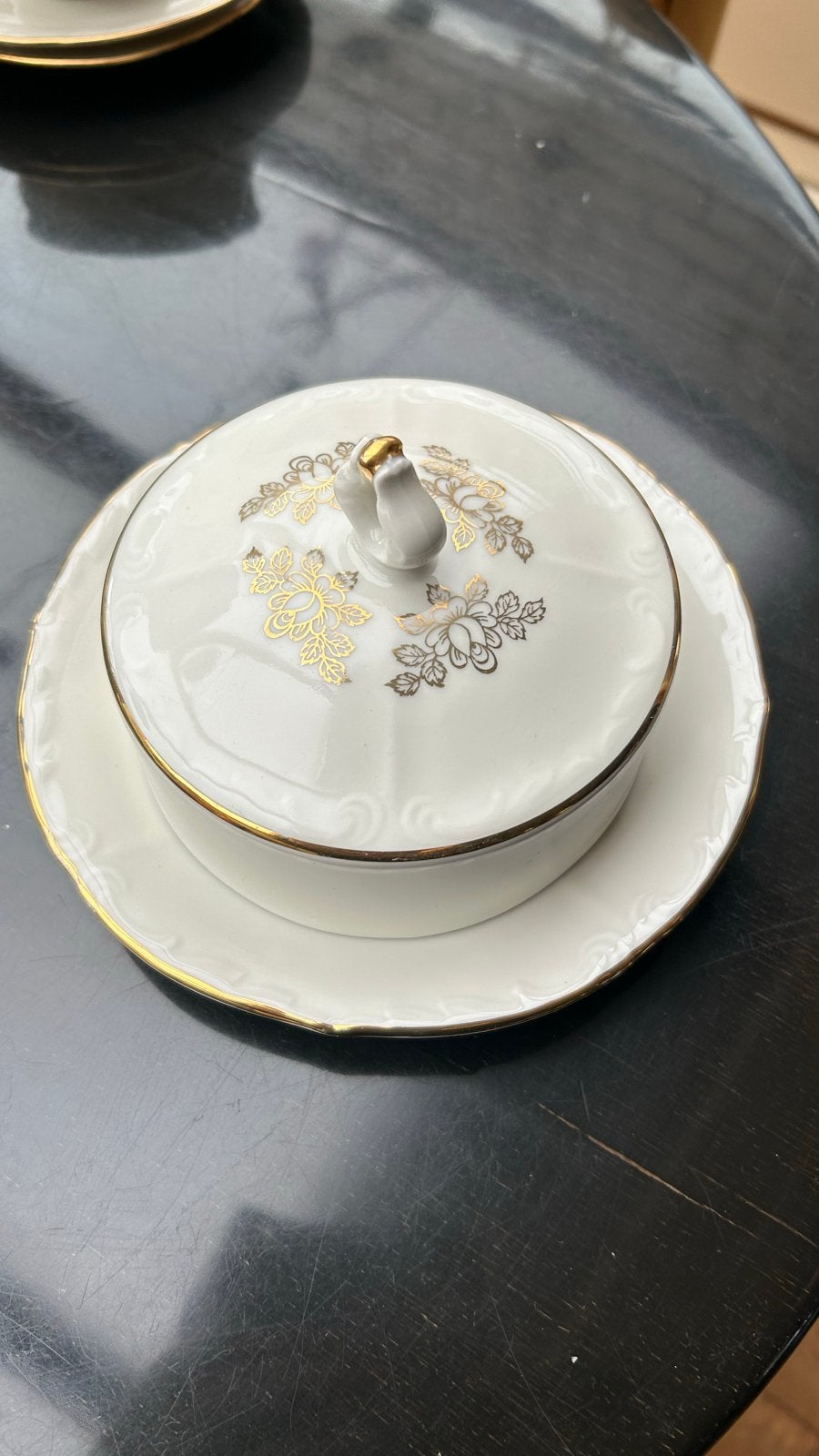 Penzo Klassieke Botervloot met Gouden Randje, Ophalen of Verzenden