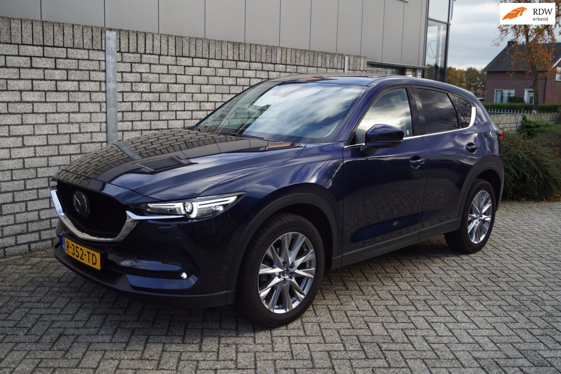 Mazda CX-5 2.0 4WD SkyActiv-G 165 Signature Autom Leder Stoe, Auto's, Gebruikt, 4 cilinders, 2000 kg, Blauw