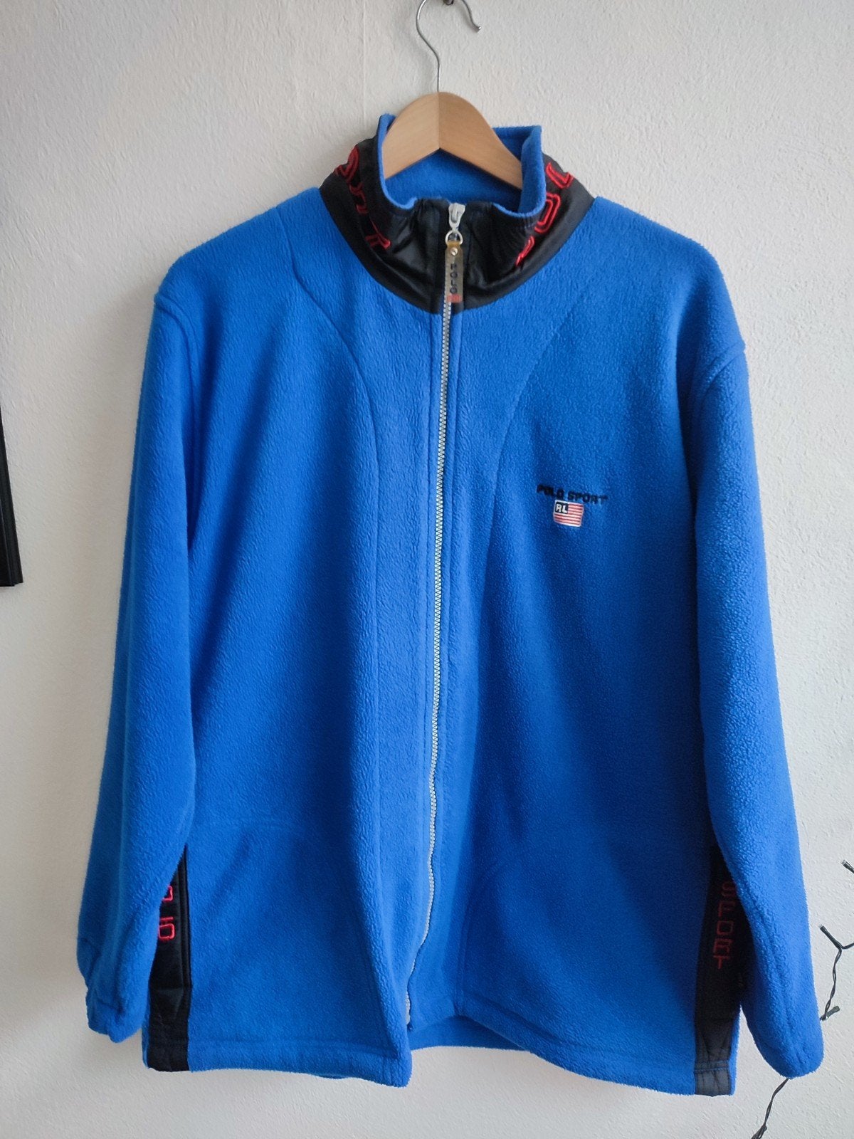 Polo Sport Ralph Lauren Fleece Jas Blauw Maat XL, Polo Sport Ralph Lauren, Blauw, Maat 56/58 (XL), Ophalen of Verzenden