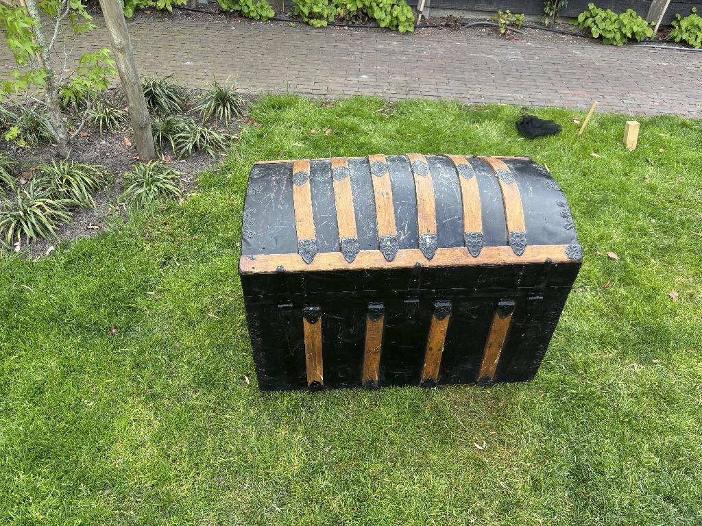 Robuuste houten kist / opbergkist – decoratief en praktisch, Ophalen of Verzenden, Gebruikt, 100 tot 150 cm, 50 tot 75 cm
