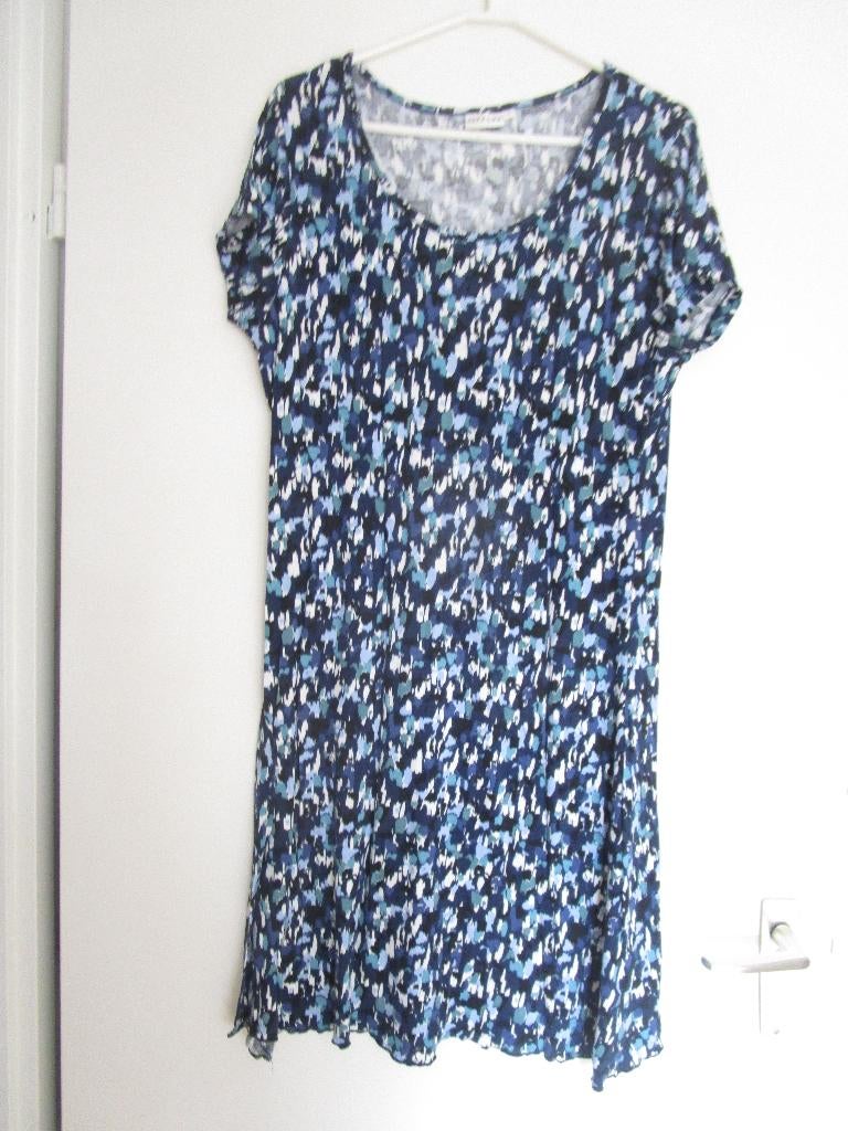 City Life jurk maat L blauw korte mouw, Blauw, Maat 42/44 (L), Ophalen of Verzenden, Zo goed als nieuw