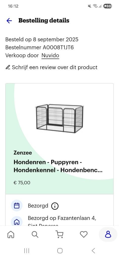 Puppy ren, Ophalen, Zo goed als nieuw