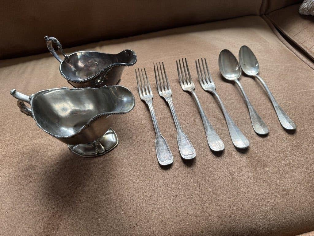 Lot verzilverde items, Antiek en Kunst, Ophalen of Verzenden, Zilver