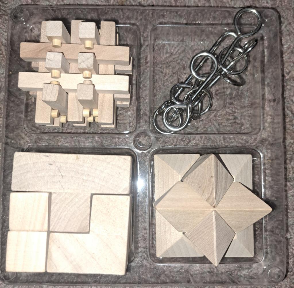 Leuke set van 4 verschillende breinbrekers / denkspellen., Ophalen of Verzenden, Minder dan 500 stukjes