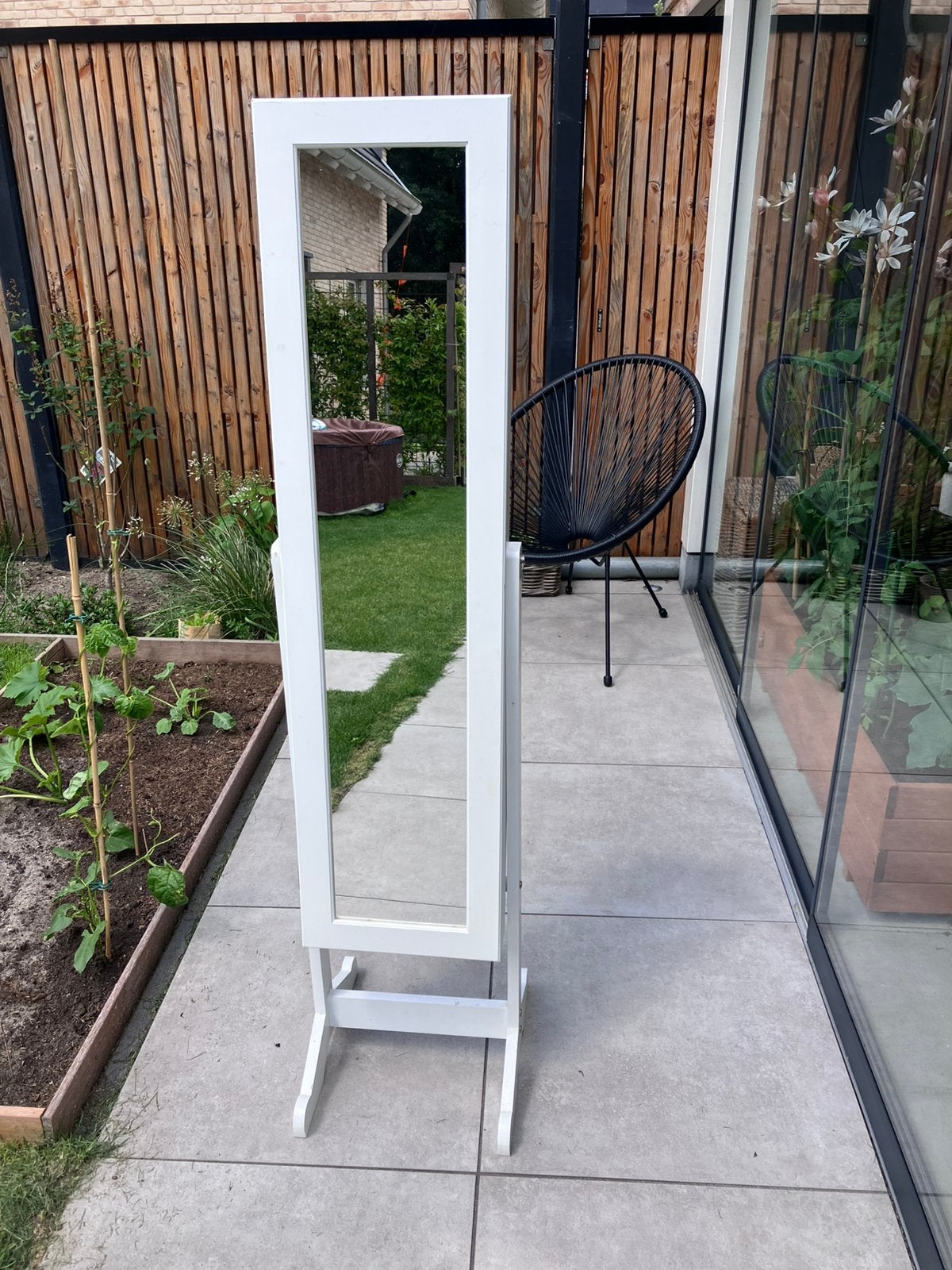 Staande spiegelkast met opbervakken voor sieraden, Ophalen, Minder dan 50 cm, Gebruikt, 150 tot 200 cm