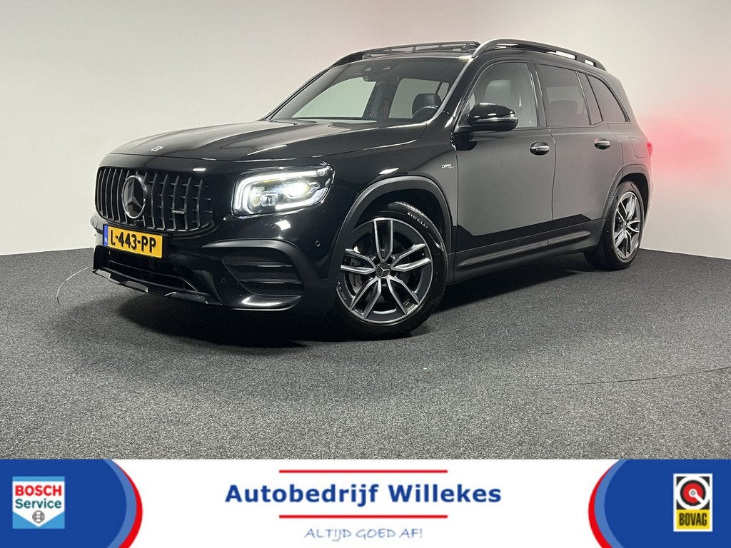Mercedes-Benz GLB AMG 35 4MATIC Premium Plus | NAVI | PANORA, Auto's, Mercedes-Benz, 4 cilinders, Leder en Stof, Zwart, Origineel Nederlands
