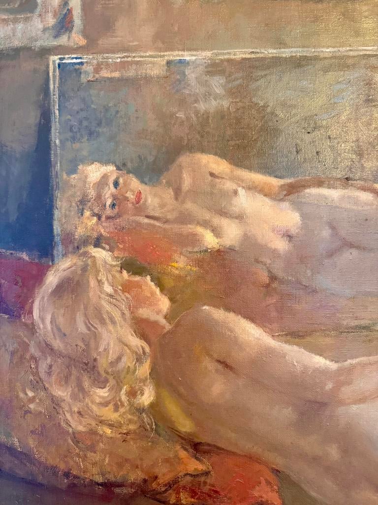 Meesterwerk van Harry Maas 90 x 70 cm naakt, olieverf / doek, Ophalen