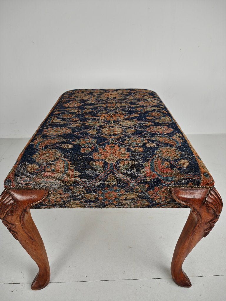 Antieke Voetenbank, Notenhout, Engelse Regency, Circa 1800–1, Ophalen of Verzenden